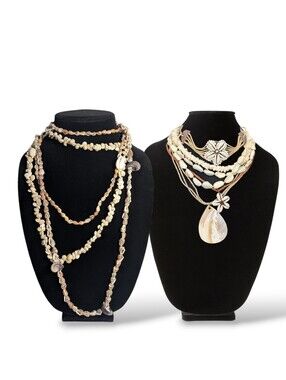 Necklaces Lot Boho Abalone Beach Cowrie Conch Shells Flower Layered Statement 7